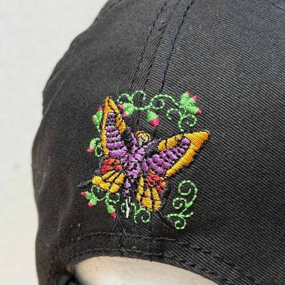 Ed Hardy Trucker Hat‎ Kids Butterfly Fairy Embroidered Y2K Blue Cap